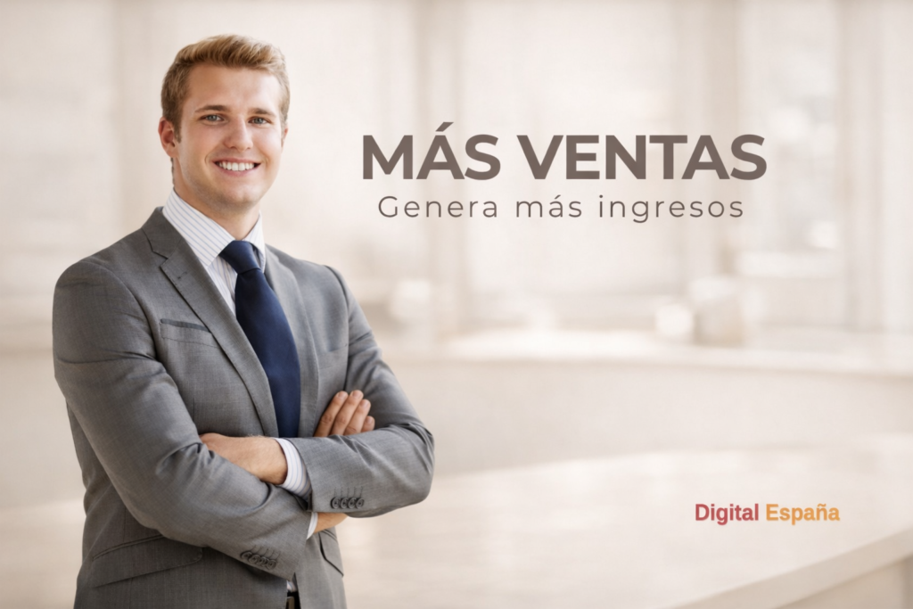 Confident man with sales message